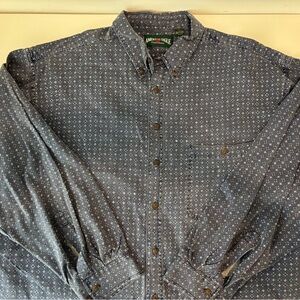 American Eagle Outfitters Men's Blue Patterned Shirt
